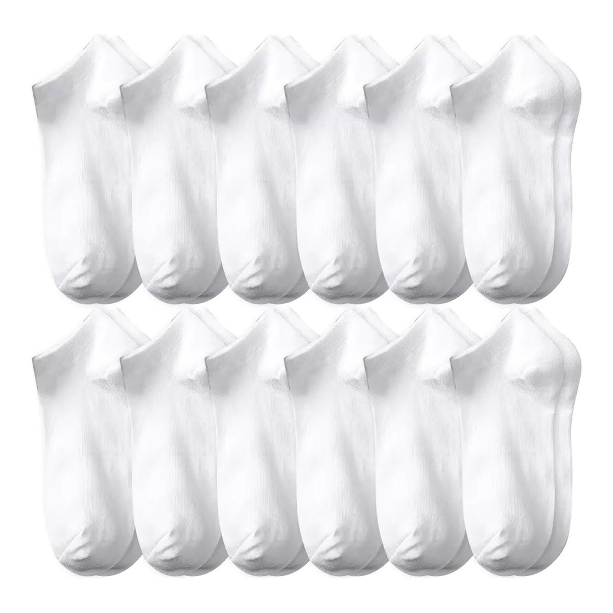 TIOZONEY - Calcetines Cortos Hombres Dama Unisex Cómodo 12 Pares