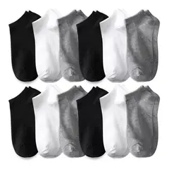 TIOZONEY - Calcetines Cortos Hombres Dama Unisex Cómodo 12 Pares