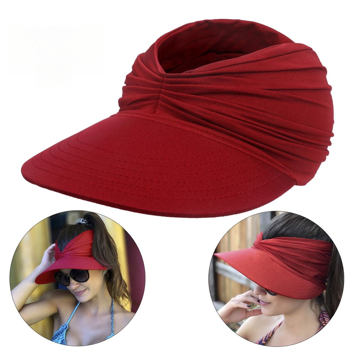 TIOZONEY - Sombrero de plástico transparente de color transparente