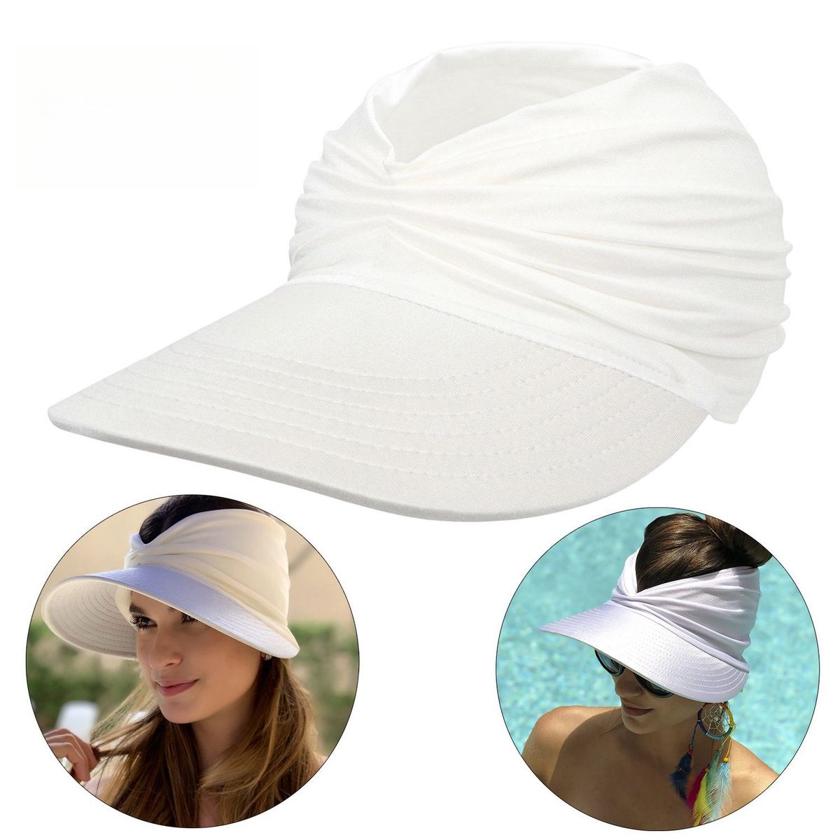 TIOZONEY - Sombrero de plástico transparente de color transparente