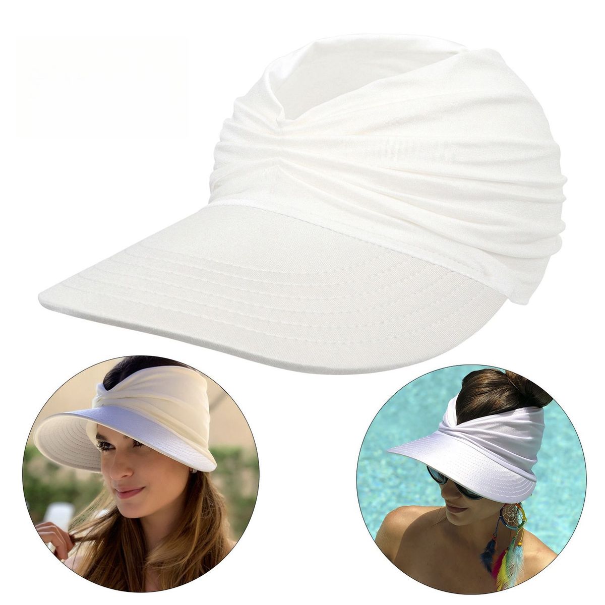 TIOZONEY - Sombrero de plástico transparente de color transparente