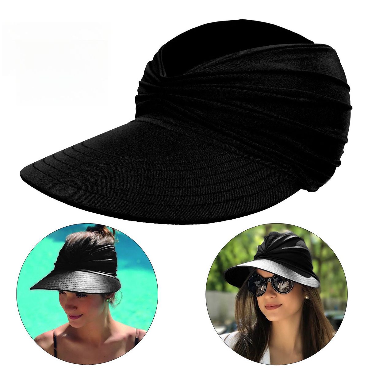 TIOZONEY - Sombrero de plástico transparente de color transparente