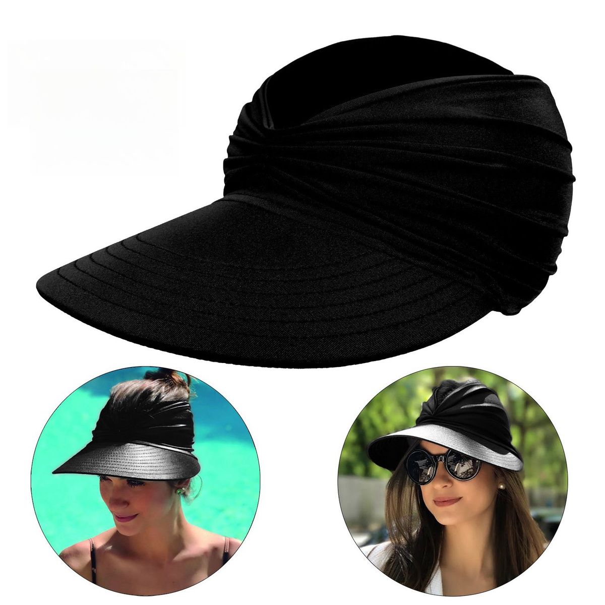 TIOZONEY - Sombrero de plástico transparente de color transparente
