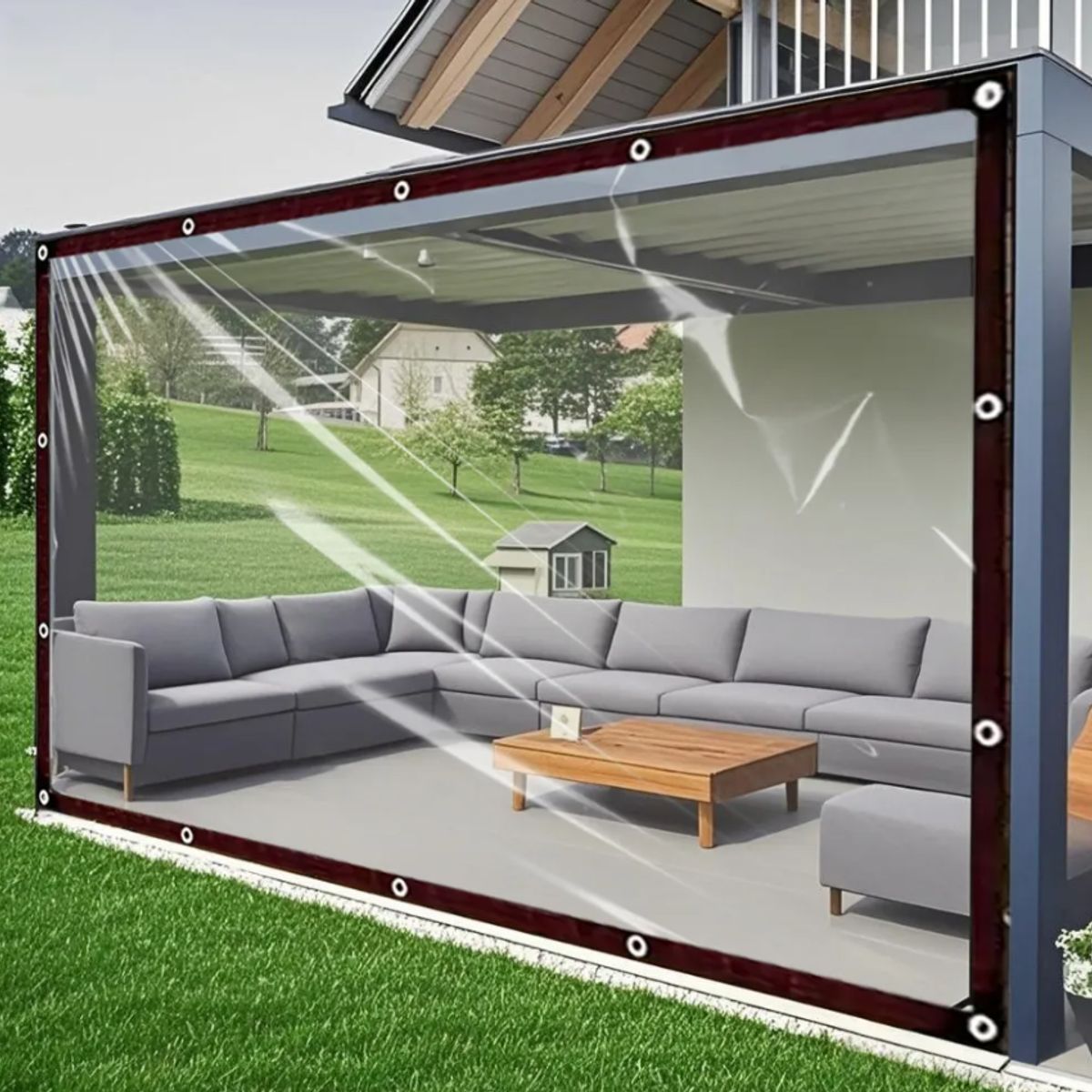 GENERICO - Lonas Impermeables Transparentes 3x2 metros