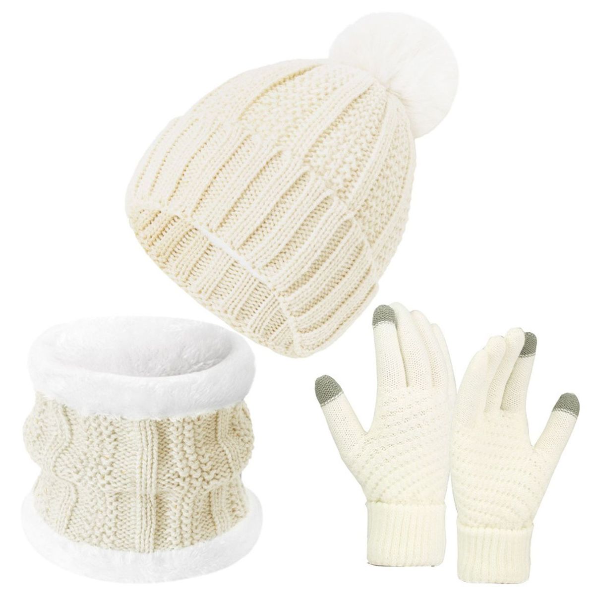 TIOZONEY - Pack Gorro Bufanda y Guantes