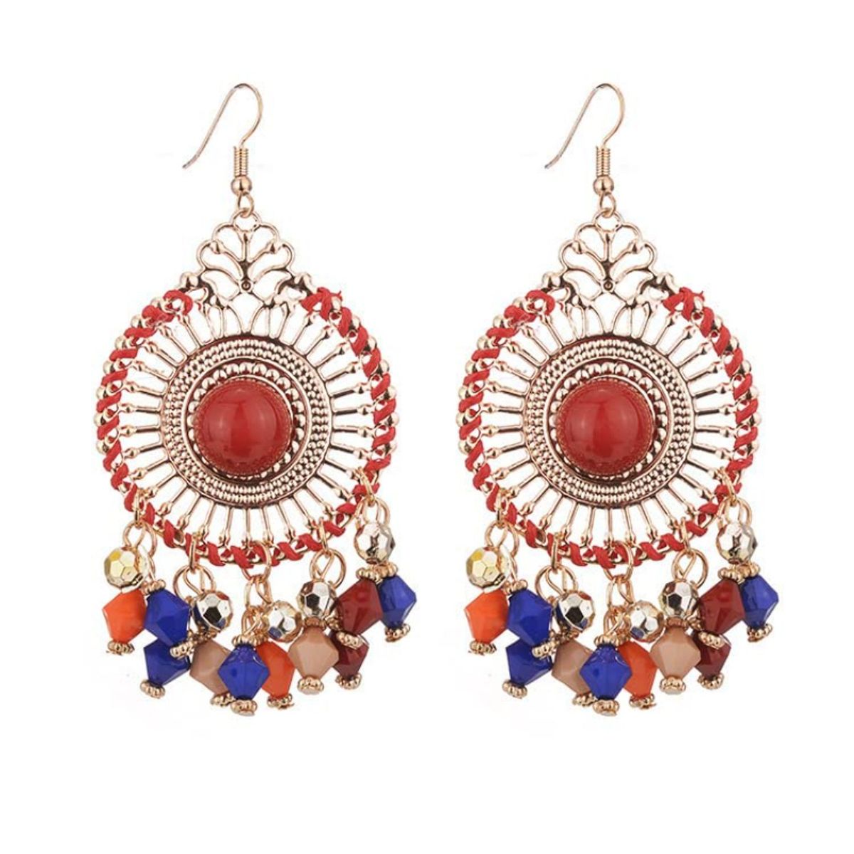 TIOZONEY - 1PCS Aretes Bohemios Hechos a Mano