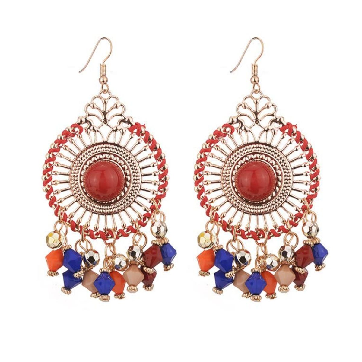 TIOZONEY - 1PCS Aretes Bohemios Hechos a Mano