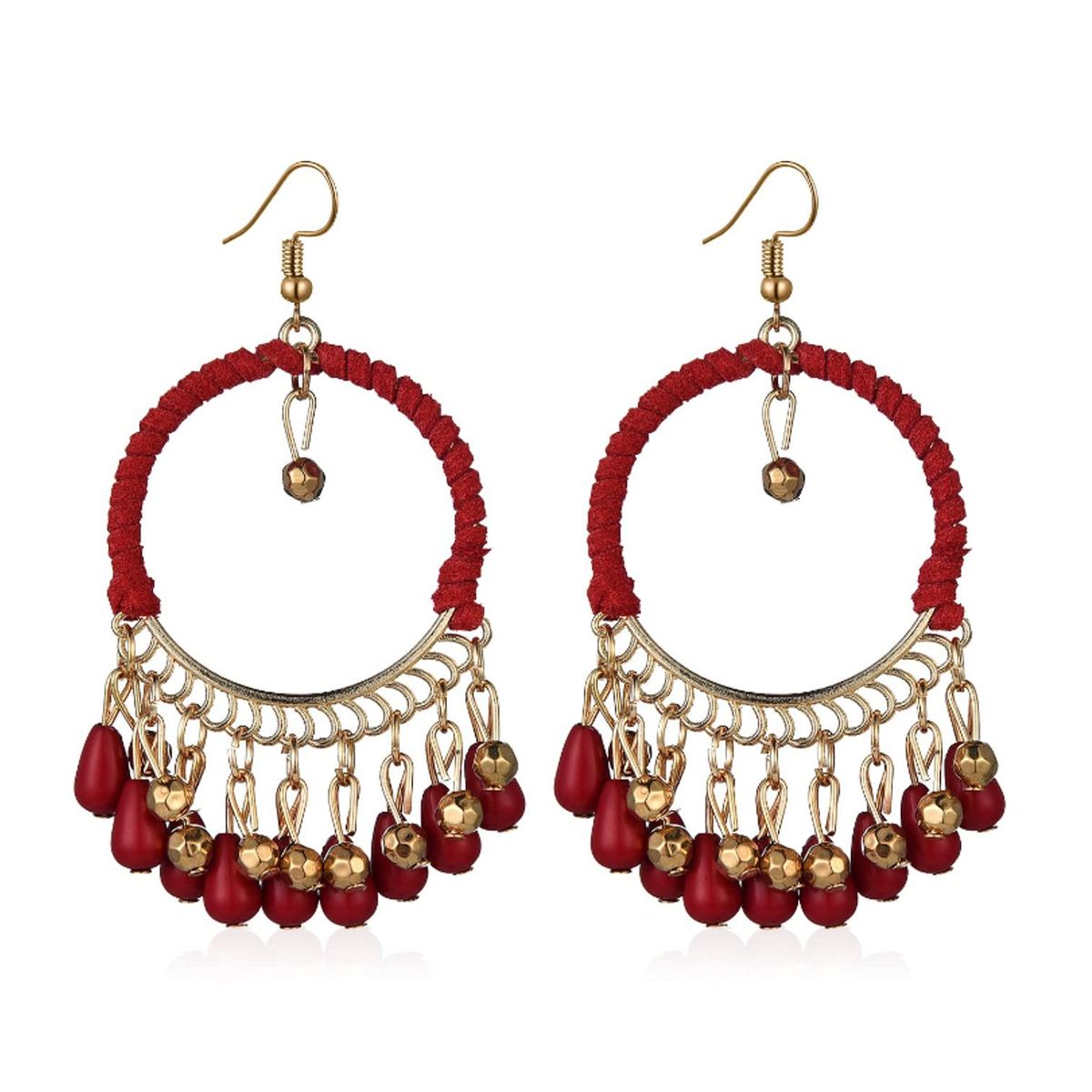 TIOZONEY - 1PCS Aretes Bohemios Hechos a Mano