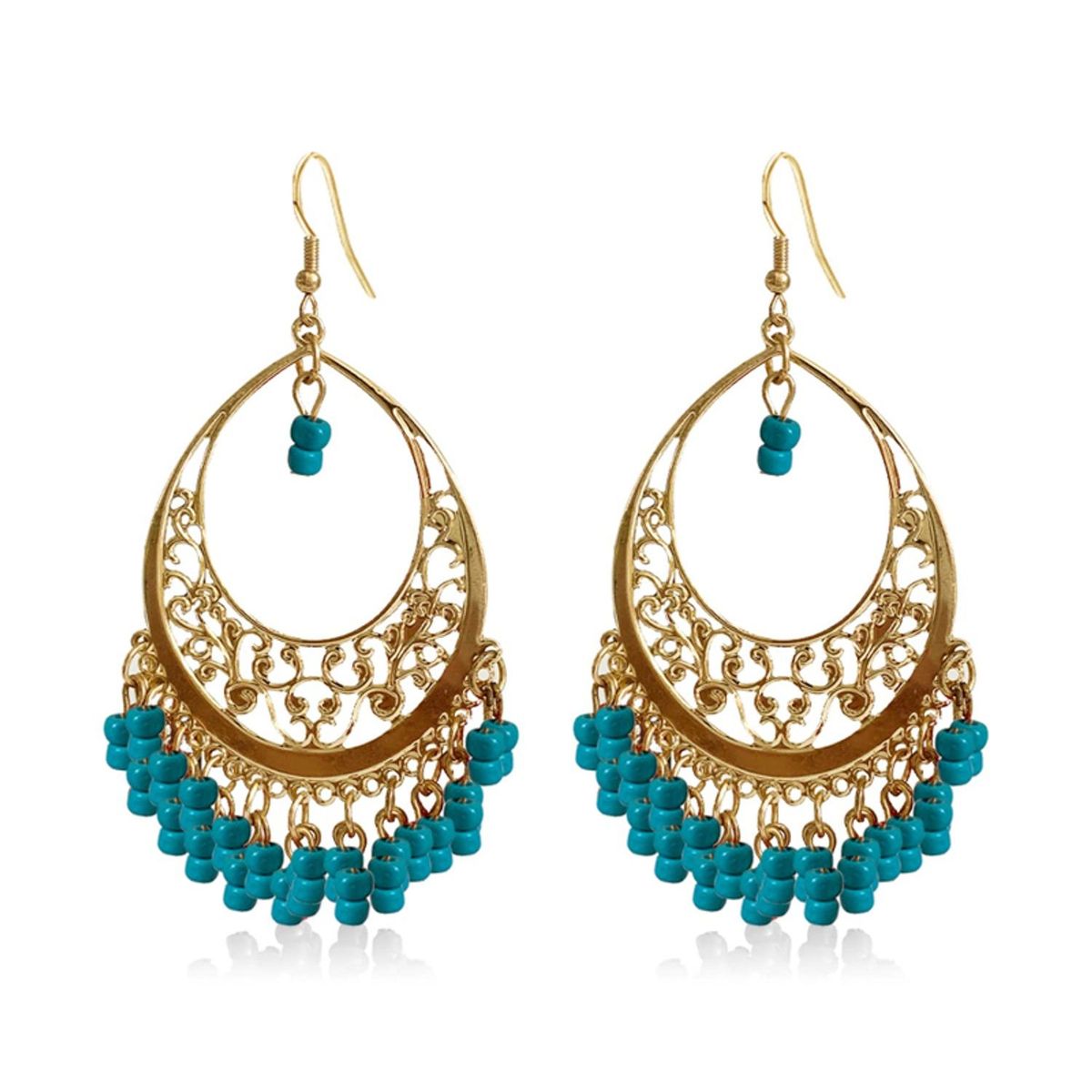 TIOZONEY - 1PCS Aretes Bohemios Hechos a Mano