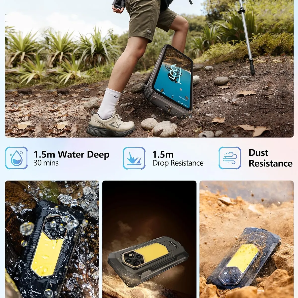 ULEFONE - Ulefone RugKing 5 Pro Celular 16GB+256GB 20000mAh Android 16 Smartphone