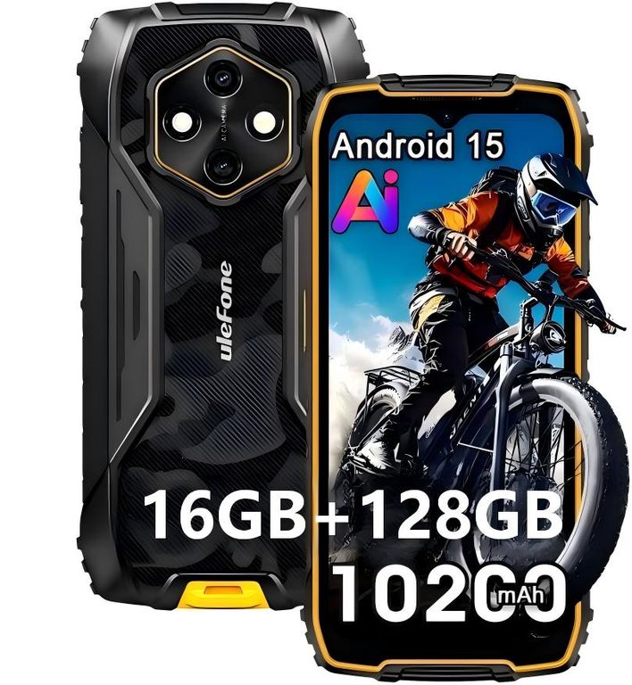 ULEFONE RugKing 4 Pro Celular 16GB+128GB Android 15 Smartphone