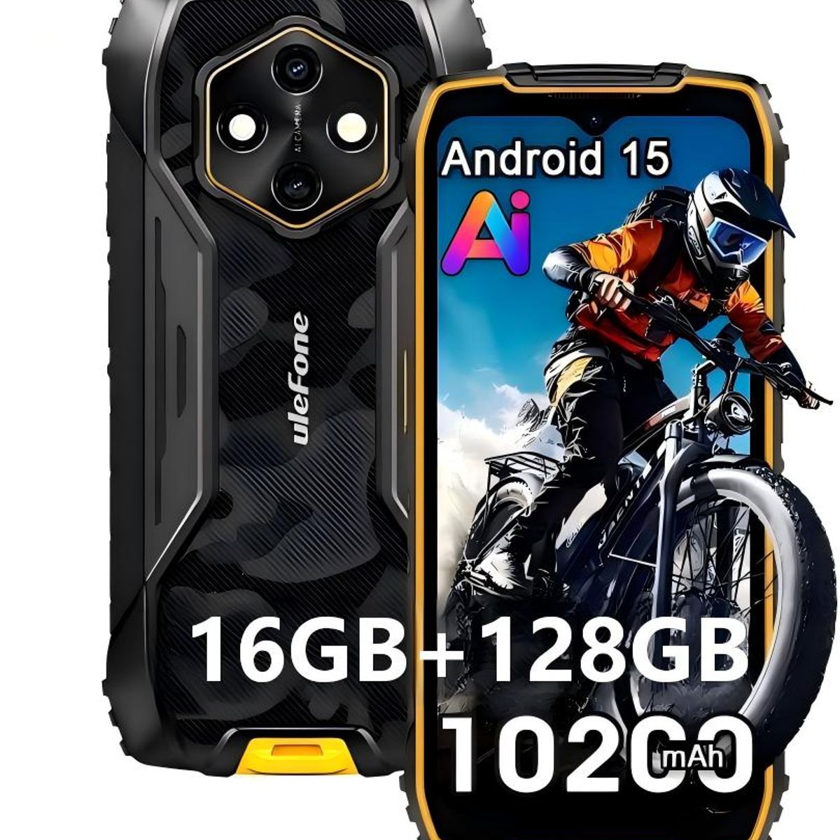 ULEFONE - Ulefone RugKing 4 Pro Celular 16GB+128GB Android 15 Smartphone
