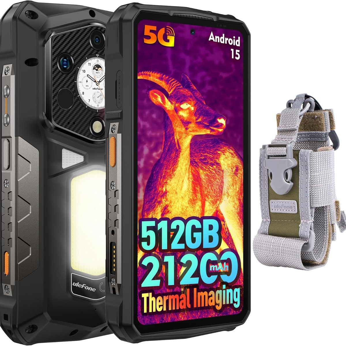 ULEFONE - Ulefone ARMOR 29 PRO 5G Celular 32GB+512GB 21200mAh Android 15 Smartphone