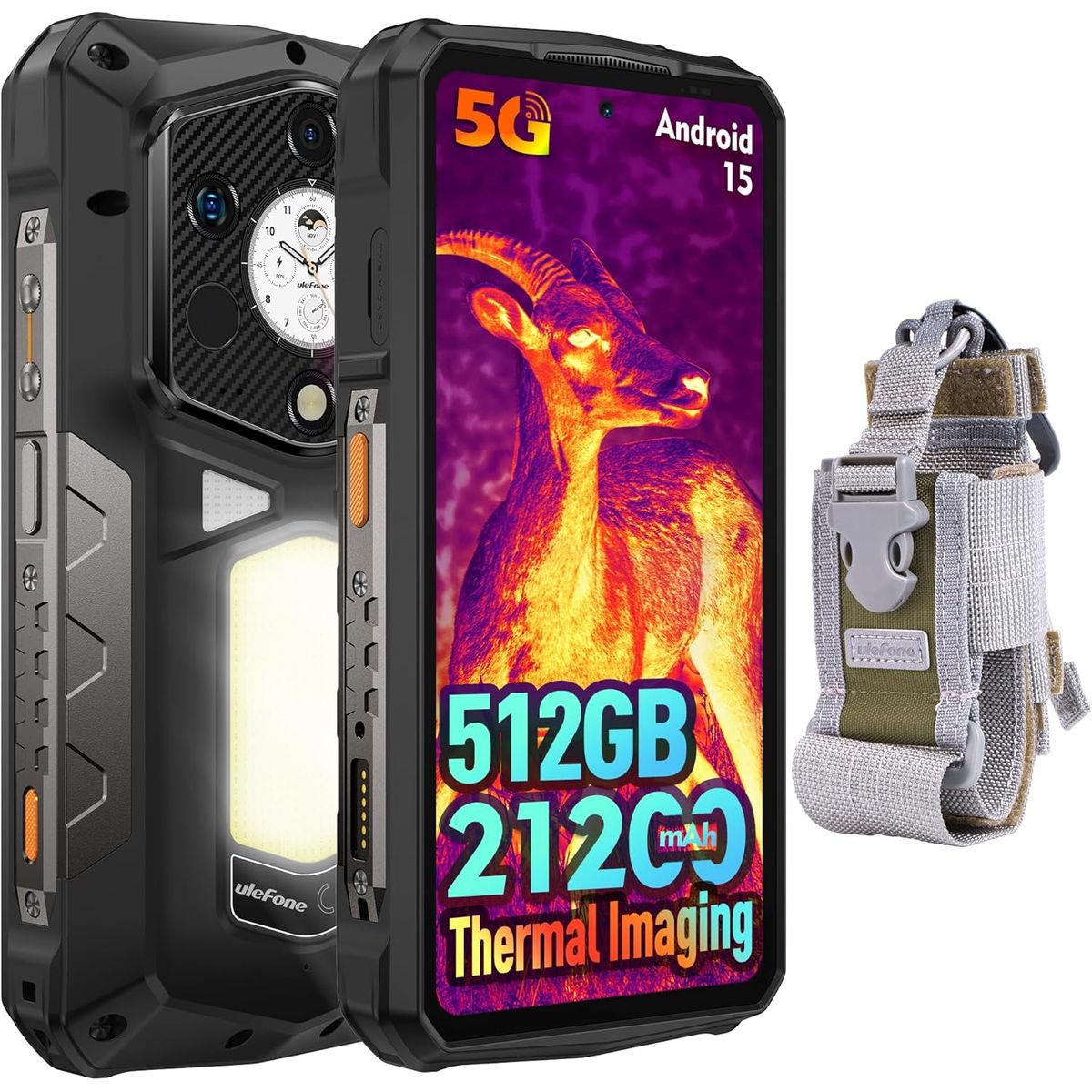 ULEFONE - Ulefone ARMOR 29 PRO 5G Celular 32GB+512GB 21200mAh Android 15 Smartphone
