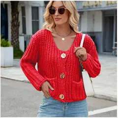 TIOZONEY - Cárdigan de otoño para mujer