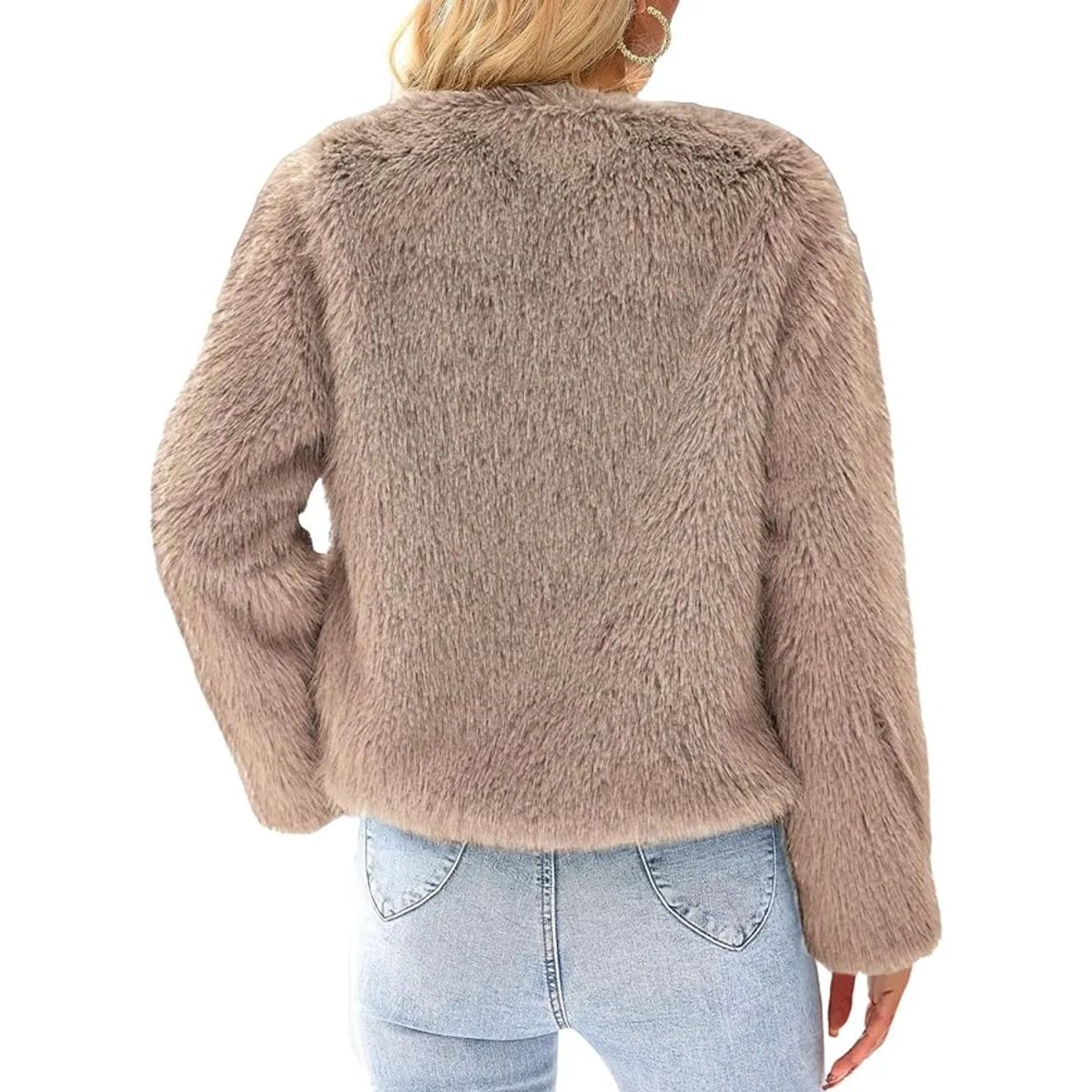 TIOZONEY - Abrigo de invierno Chaqueta corta de lana