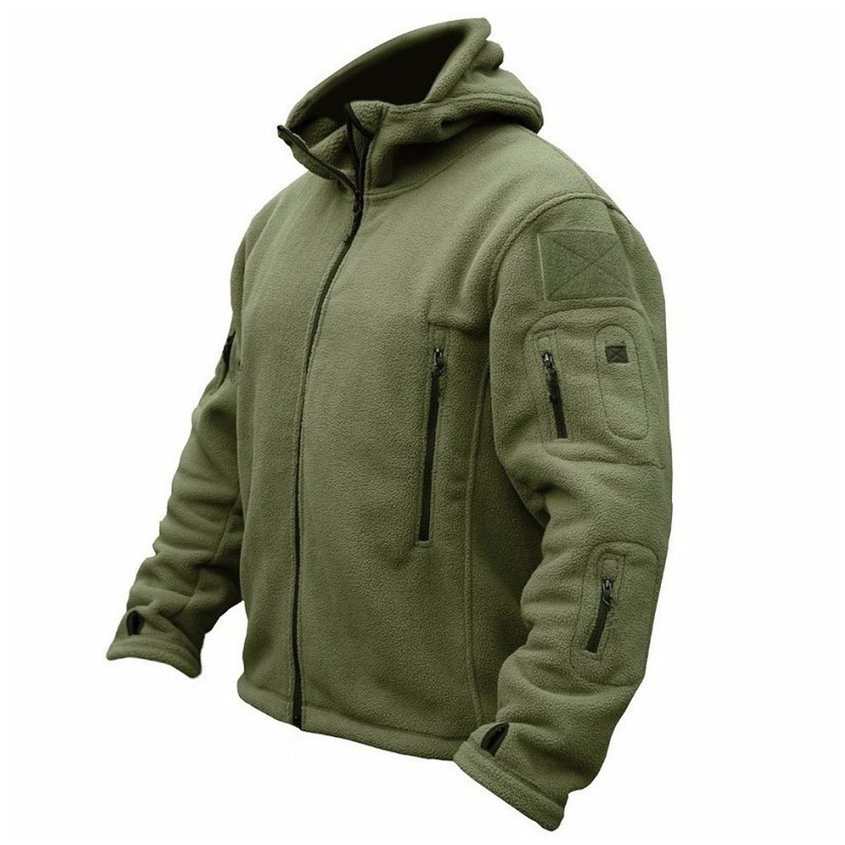 TIOZONEY - Abrigo de capucha térmica para hombres - Verde