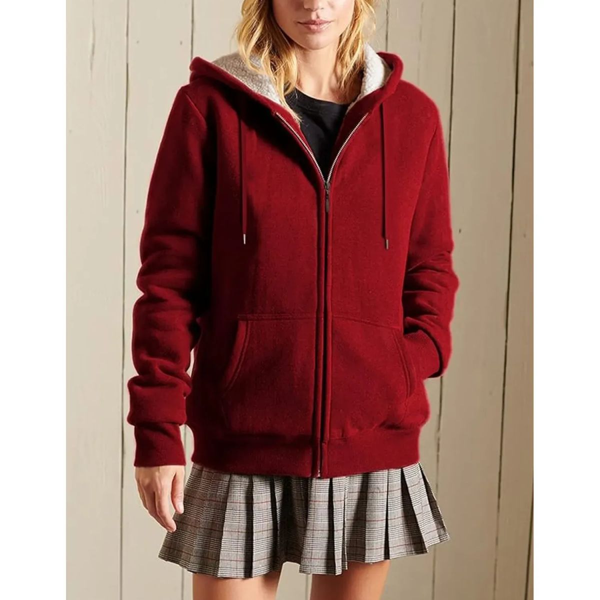 TIOZONEY - Chaqueta térmica con capucha para mujeres