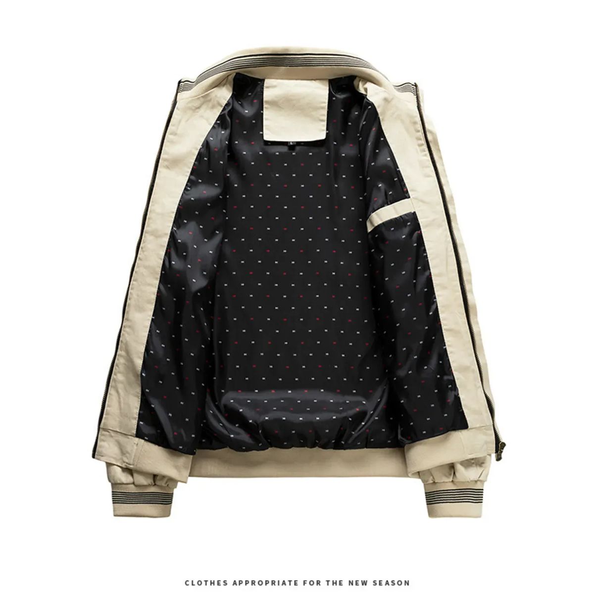 TIOZONEY - Chaqueta casual de algodón para hombre