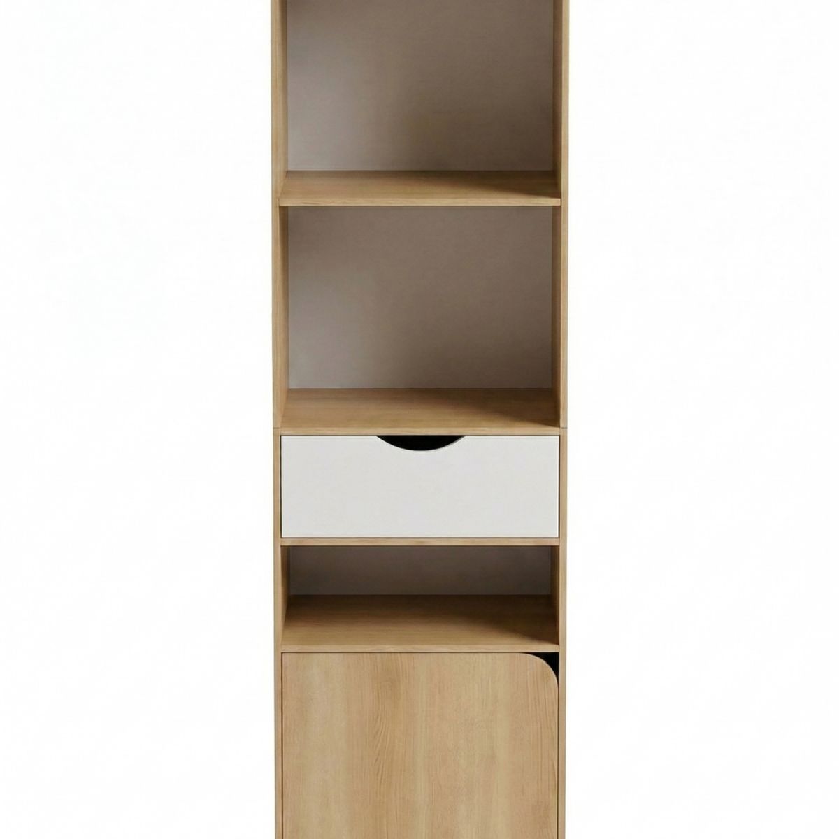 GENERICO - Estante Librero Organizador Alto Minimalista Con Cajón Y Puerta Para Sala 50x39x171cm
