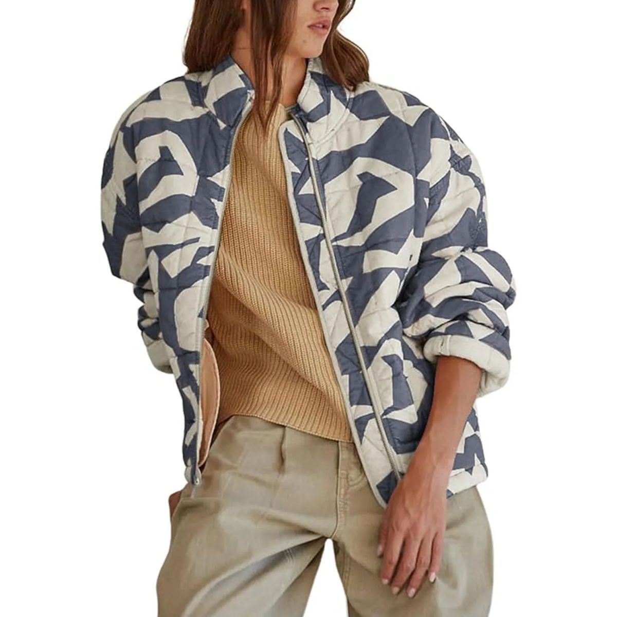 TIOZONEY - Chaqueta estampada para mujeres