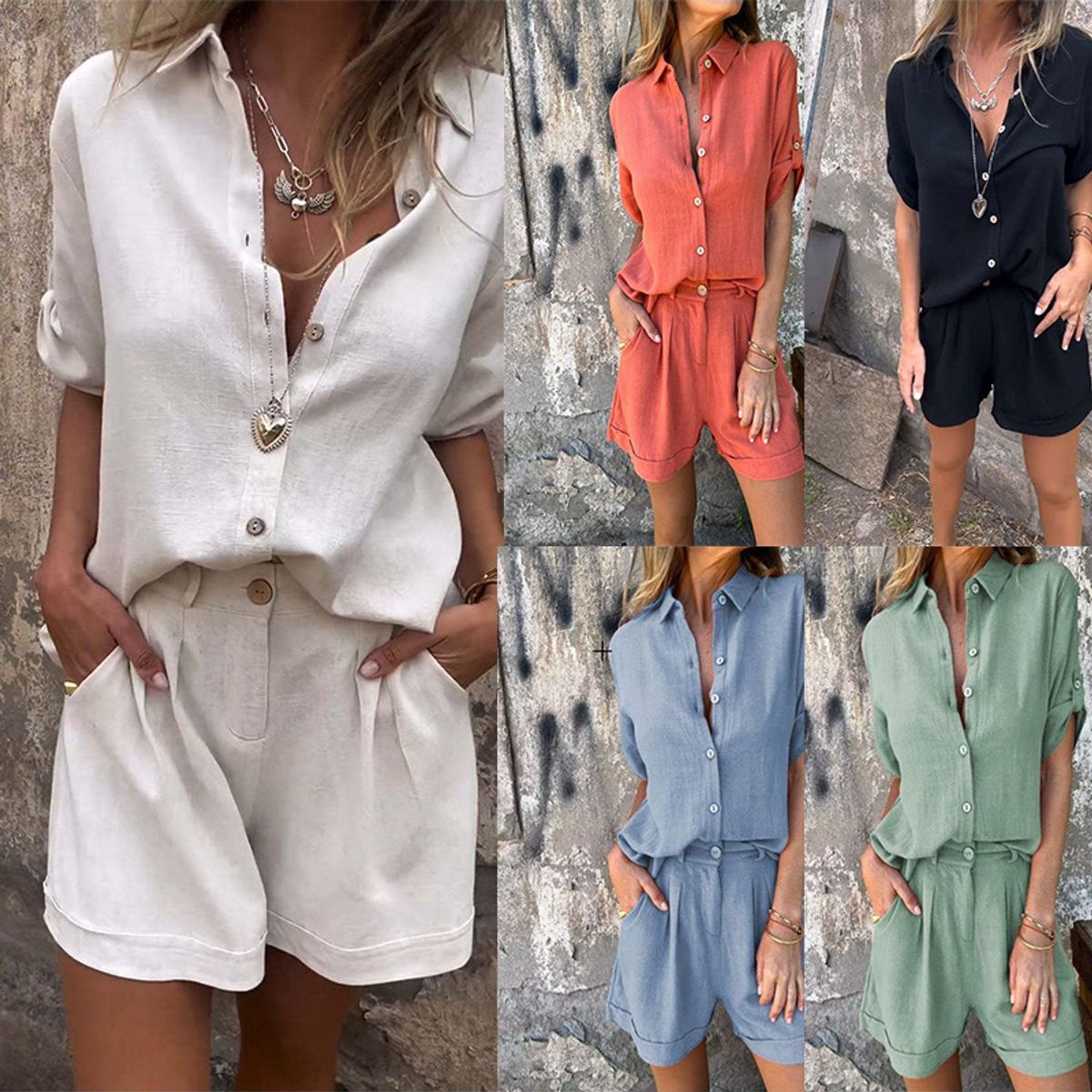 TIOZONEY - Blazer vest y pantalones casuales para mujeres Traje