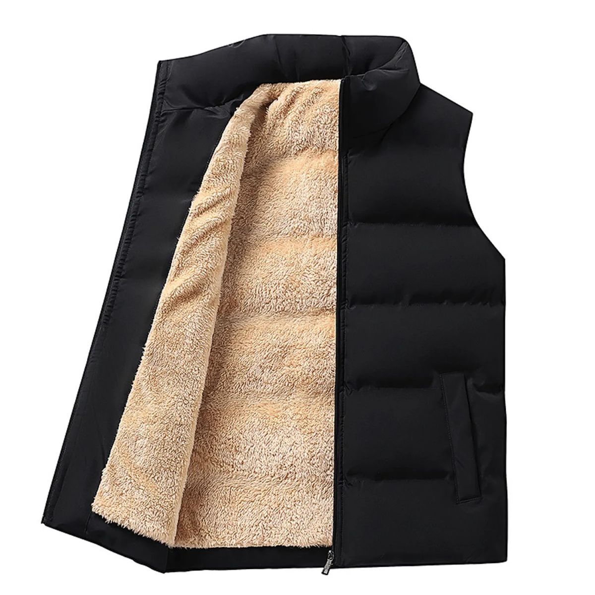 TIOZONEY - Chaqueta Sin Mangas Ripstop Liviana De Varon-Negro