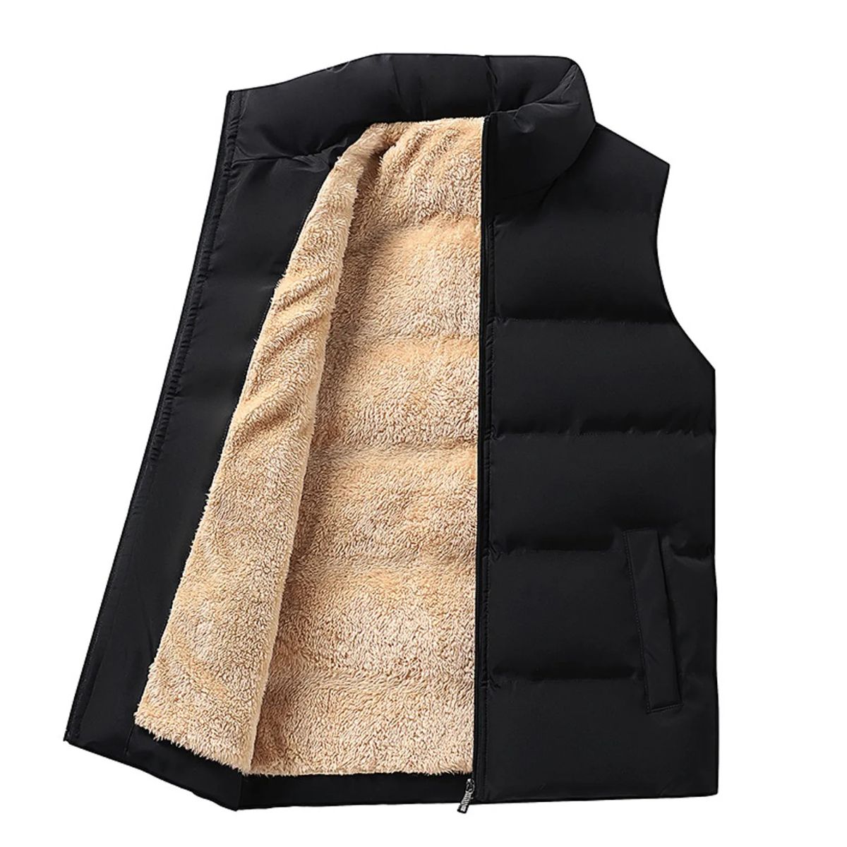 TIOZONEY - Chaqueta Sin Mangas Ripstop Liviana De Varon-Negro