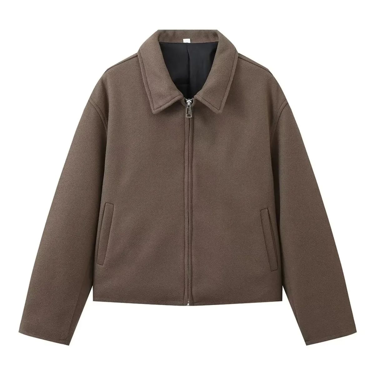 TIOZONEY - Chaqueta corta de lana para mujeres