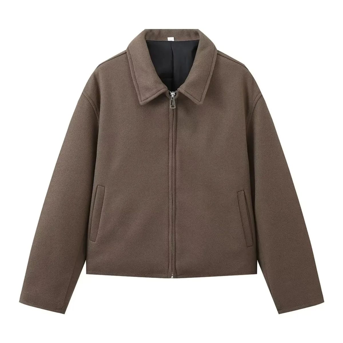 TIOZONEY - Chaqueta corta de lana para mujeres