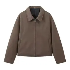 TIOZONEY - Chaqueta corta de lana para mujeres