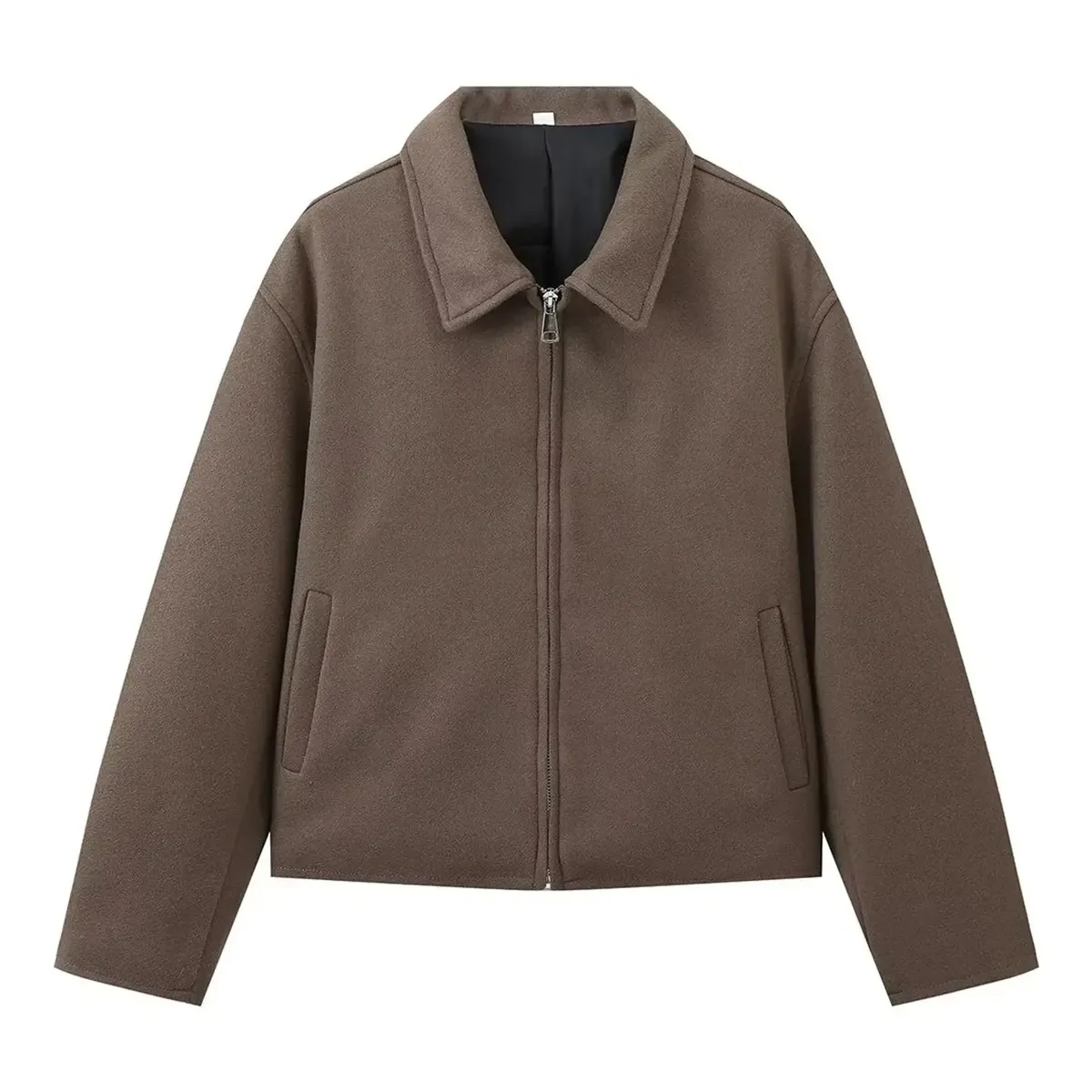 TIOZONEY - Chaqueta corta de lana para mujeres