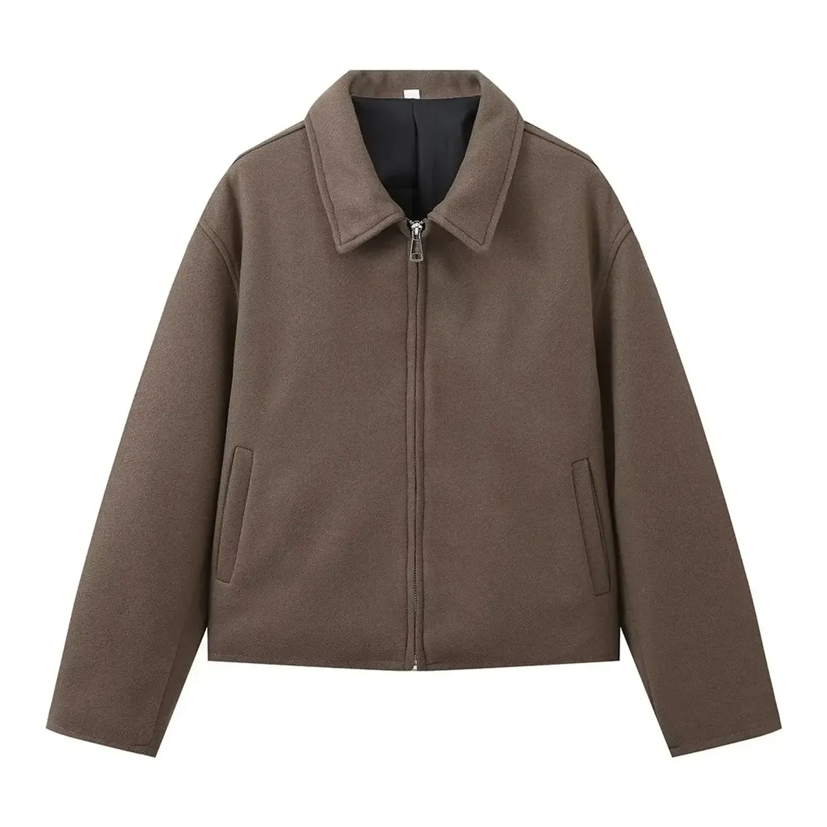 TIOZONEY - Chaqueta corta de lana para mujeres