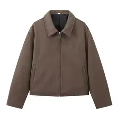 TIOZONEY - Chaqueta corta de lana para mujeres
