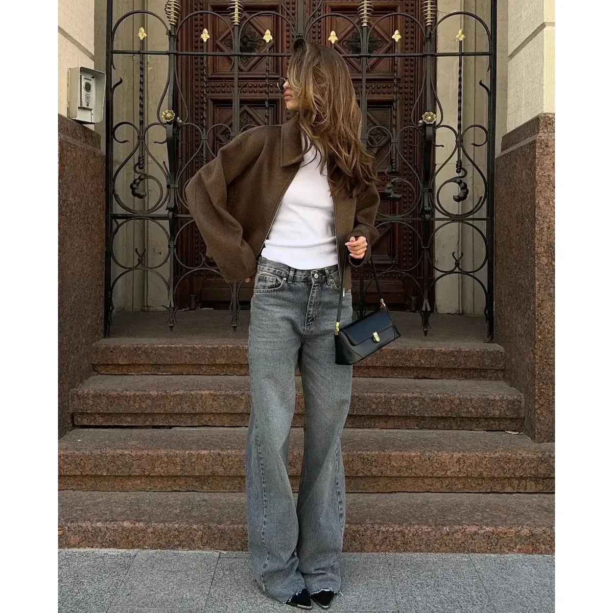 TIOZONEY - Chaqueta corta de lana para mujeres