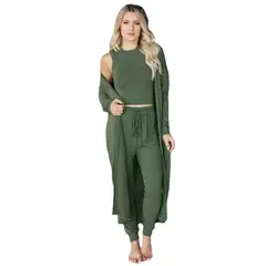 TIOZONEY - Conjunto Deportivo Suéter de Manga Larga y Pantalones Largos Mujer