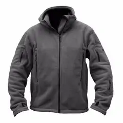 TIOZONEY - Abrigo de capucha térmica para hombres - Gris