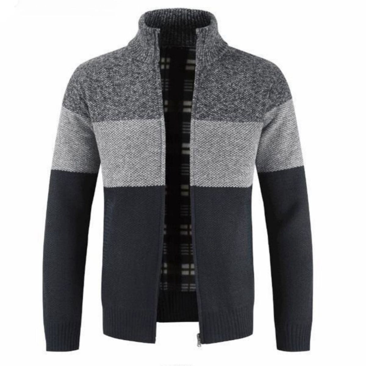 TIOZONEY - Chaqueta de hombre con bloques de color