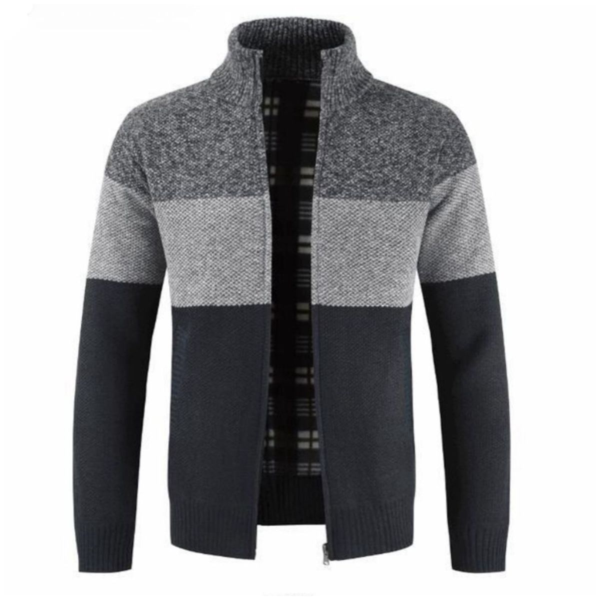 TIOZONEY - Chaqueta de hombre con bloques de color