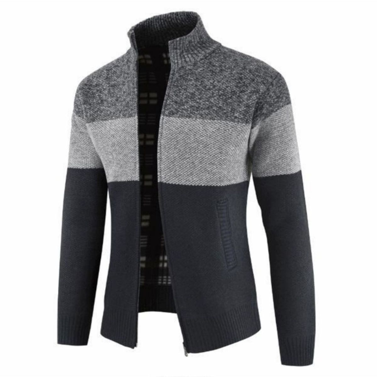 TIOZONEY - Chaqueta de hombre con bloques de color