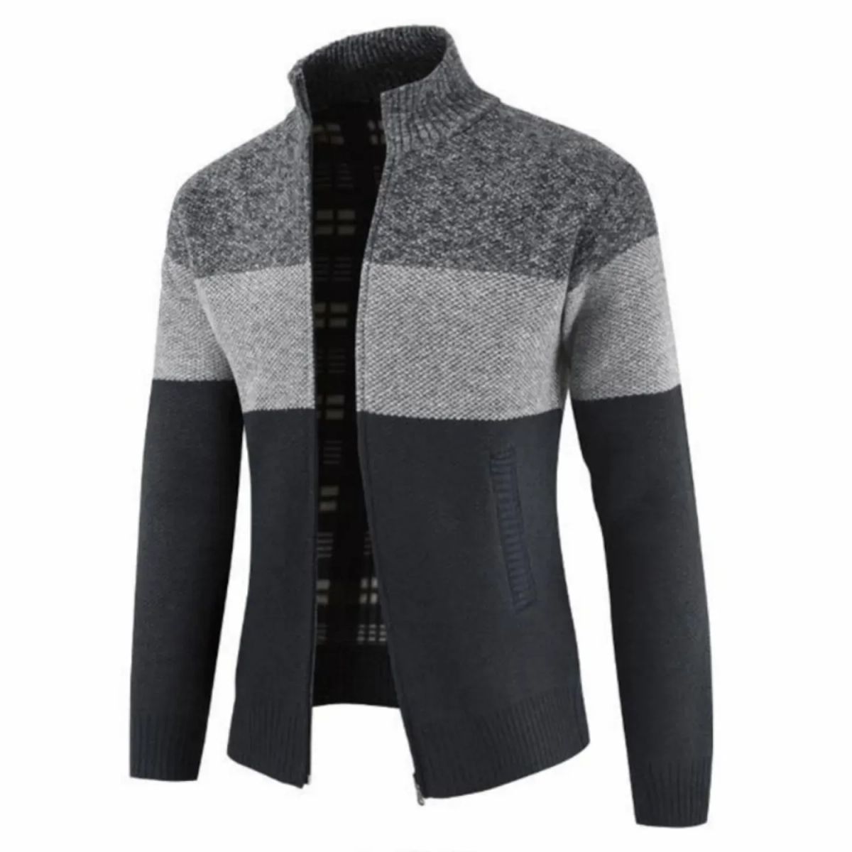 TIOZONEY - Chaqueta de hombre con bloques de color