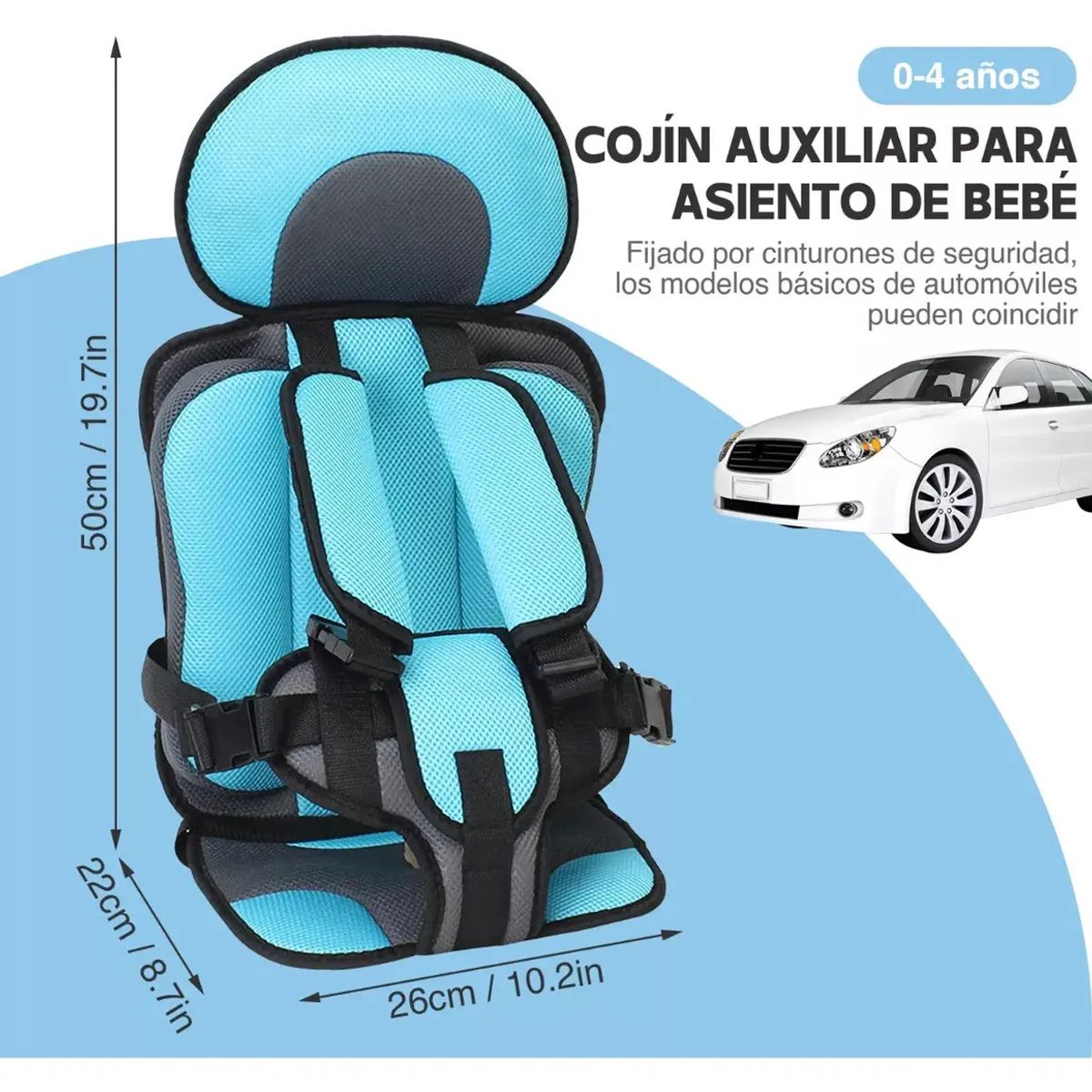 KUANGYE - Asiento Seguridad De Bebé Para Coche Silla Auto Plegable