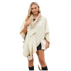 TIOZONEY - Chaqueta Efecto Gamuza Mujer