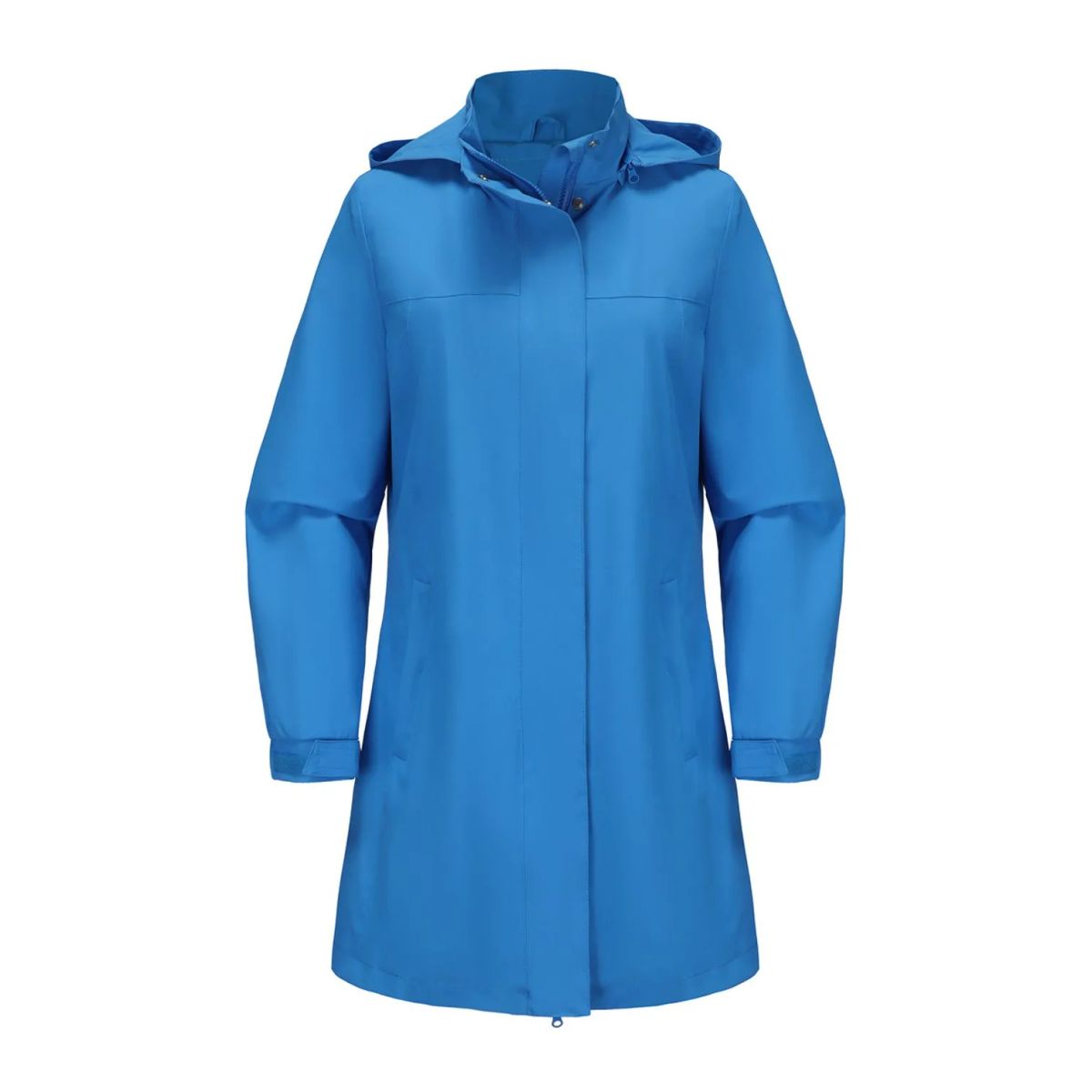 TIOZONEY - Chaqueta impermeable con capucha para mujer-Azul