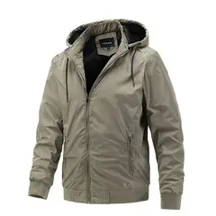 TIOZONEY - Chaqueta con capucha para hombre