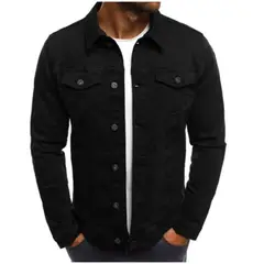 TIOZONEY - Chaqueta mezclilla Hombre - Negra