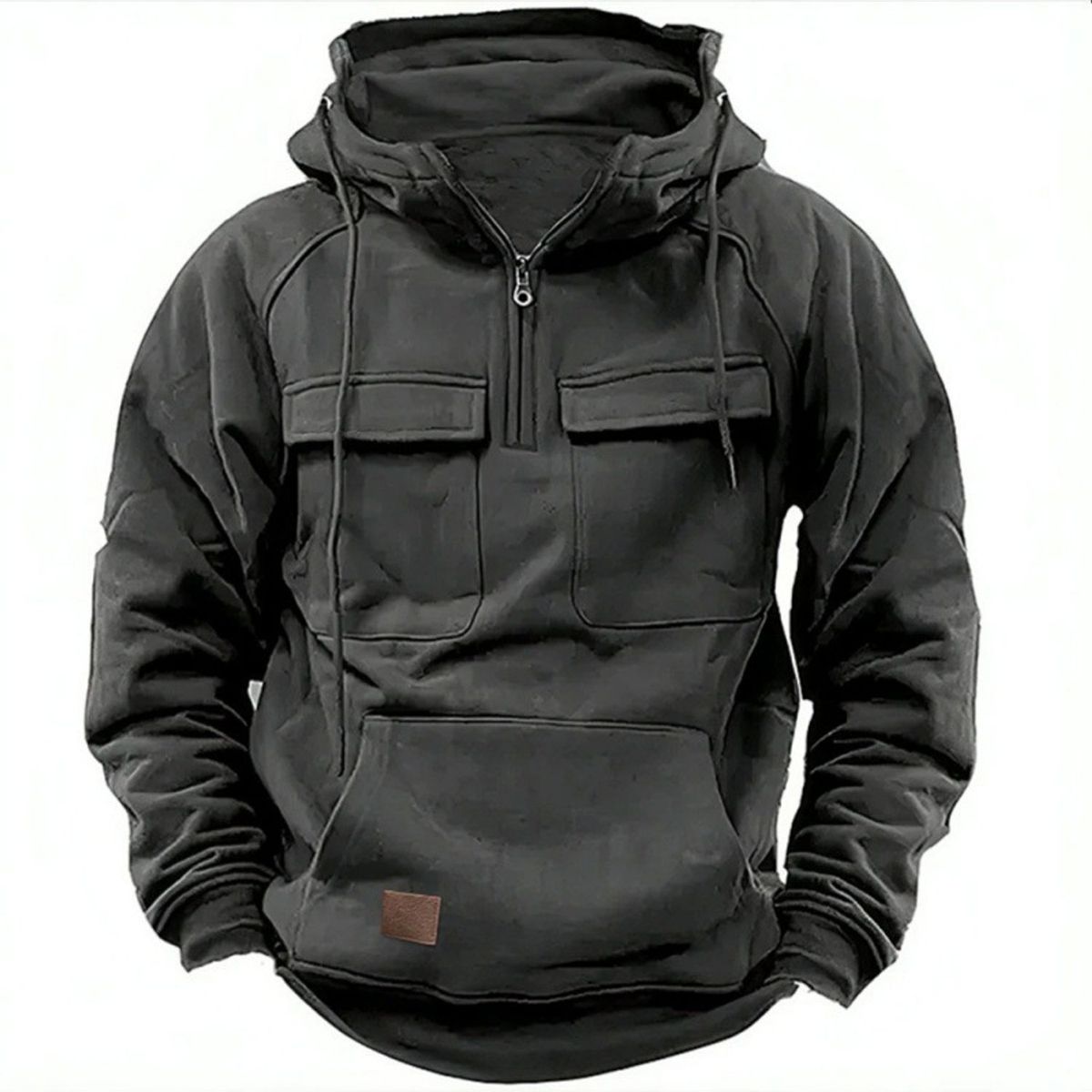 TIOZONEY - Sudadera con capucha al aire libre para hombres - Gris