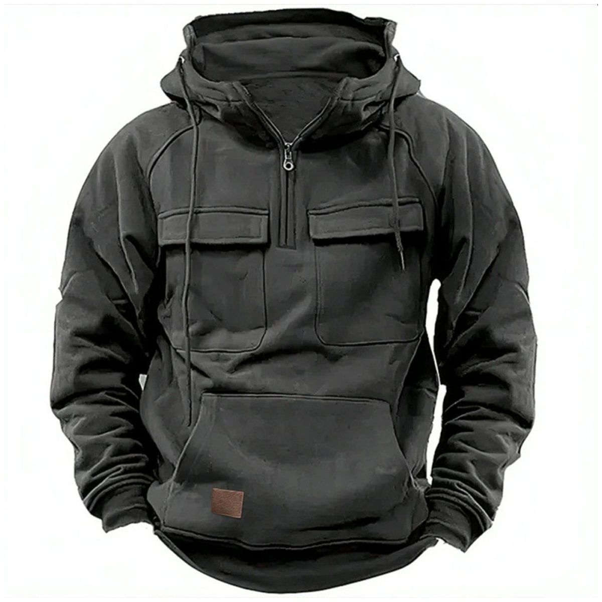 TIOZONEY - Sudadera con capucha al aire libre para hombres - Gris