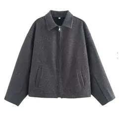 TIOZONEY - Chaqueta corta de lana para mujeres