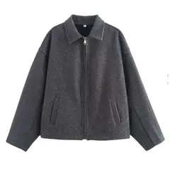 TIOZONEY - Chaqueta corta de lana para mujeres